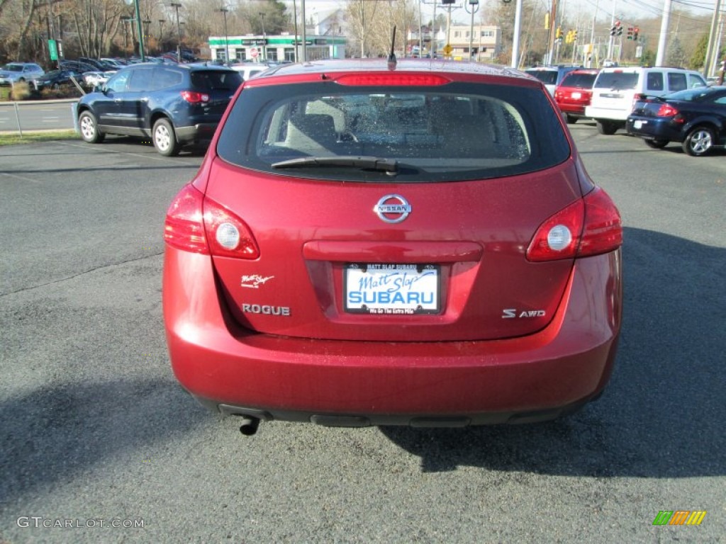 2008 Rogue S AWD - Venom Red Pearl / Gray photo #7