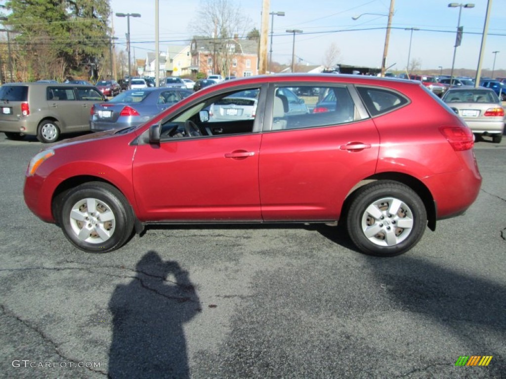 2008 Rogue S AWD - Venom Red Pearl / Gray photo #9
