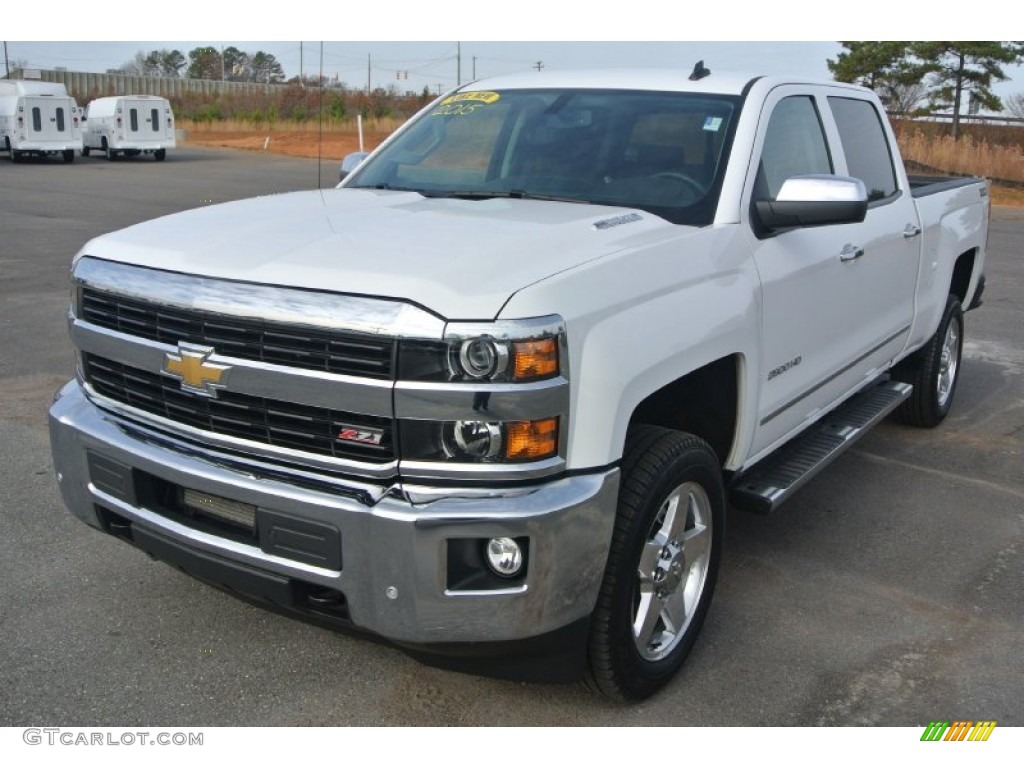 2015 Silverado 2500HD LTZ Crew Cab 4x4 - Summit White / Jet Black photo #2