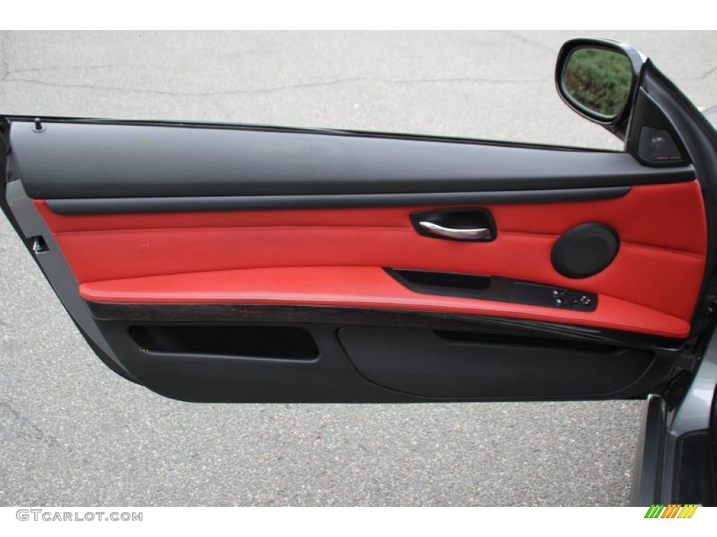2011 3 Series 335i Coupe - Space Gray Metallic / Coral Red/Black Dakota Leather photo #9