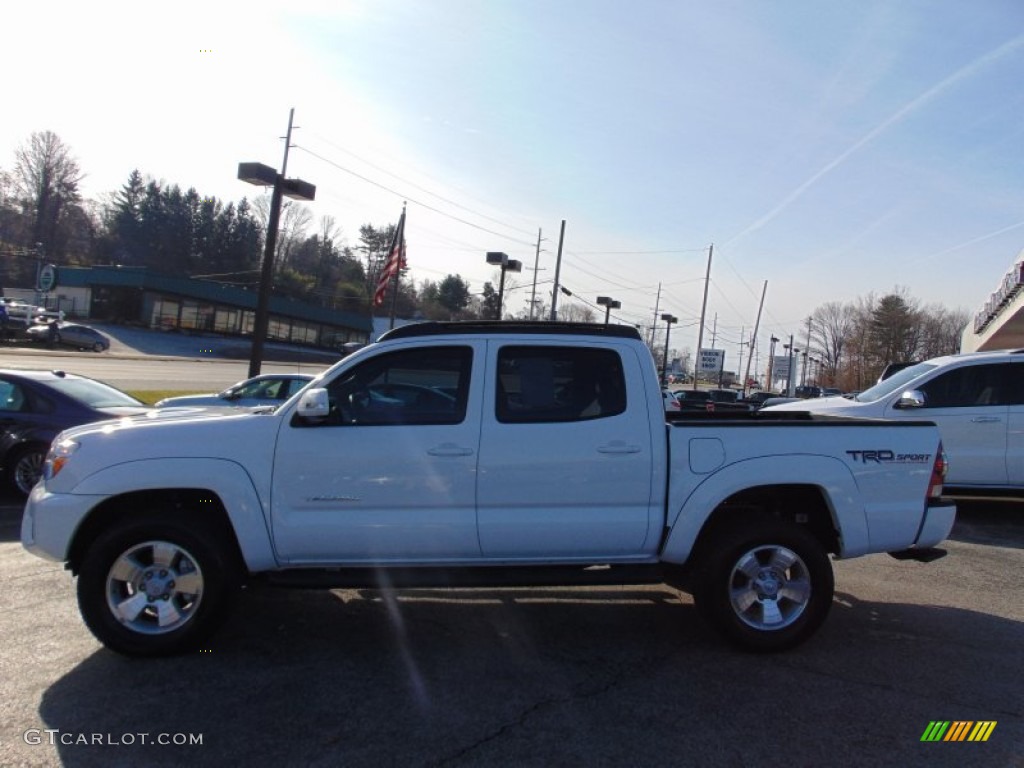 2015 Tacoma TRD Sport Double Cab 4x4 - Super White / Graphite photo #7