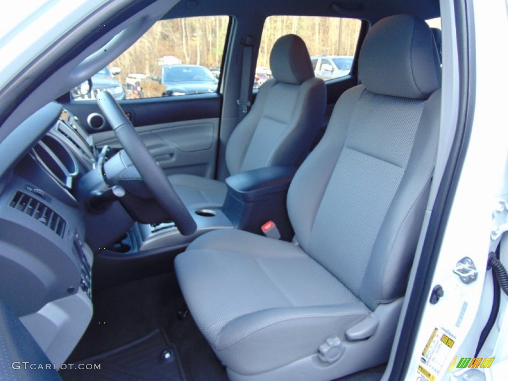 2015 Tacoma TRD Sport Double Cab 4x4 - Super White / Graphite photo #14