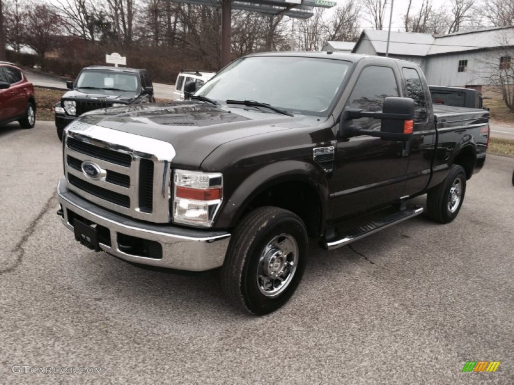 2008 F250 Super Duty XLT SuperCab 4x4 - Dark Stone Metallic / Camel photo #2