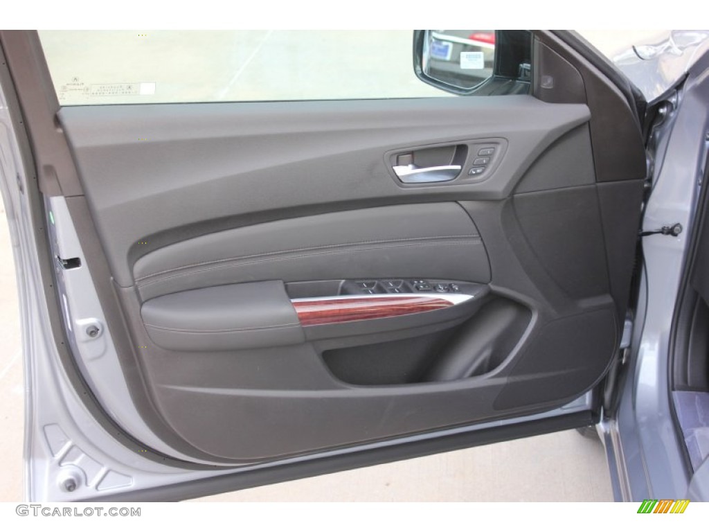 2015 Acura TLX 3.5 Technology SH-AWD Ebony Door Panel Photo #99659650