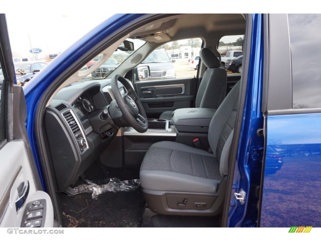 2015 1500 Big Horn Crew Cab 4x4 - Blue Streak Pearl / Black/Diesel Gray photo #7