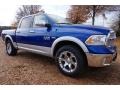 2015 Blue Streak Pearl Ram 1500 Laramie Crew Cab 4x4  photo #4