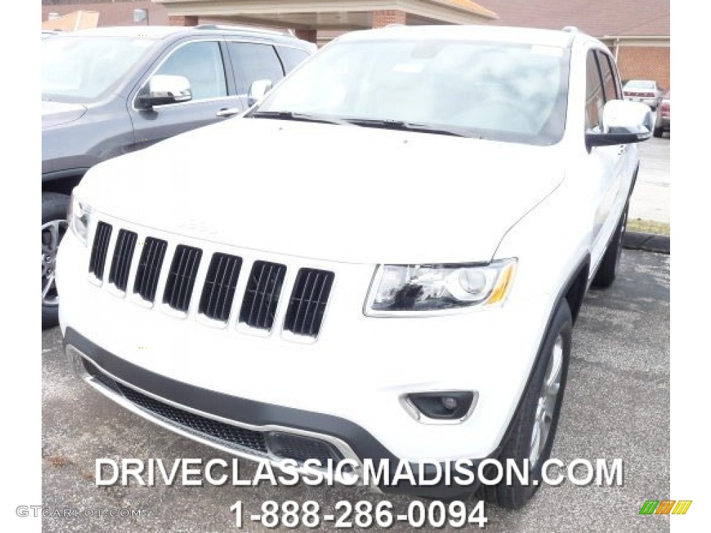 2015 Grand Cherokee Limited 4x4 - Bright White / Black/Light Frost Beige photo #1
