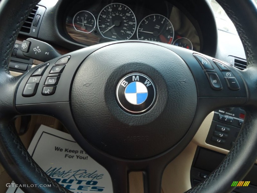 2003 3 Series 330i Convertible - Black Sapphire Metallic / Sand photo #20