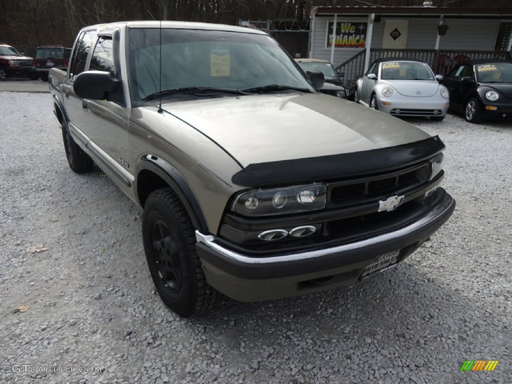 2001 S10 LS Crew Cab 4x4 - Light Pewter Metallic / Graphite photo #3