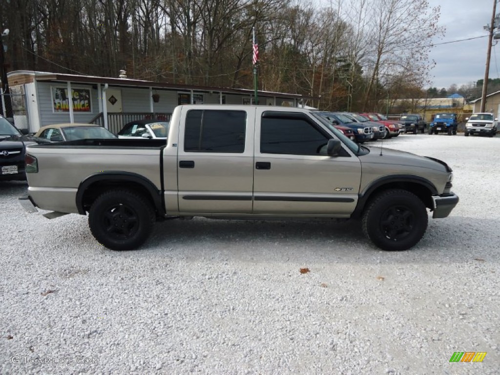2001 S10 LS Crew Cab 4x4 - Light Pewter Metallic / Graphite photo #4