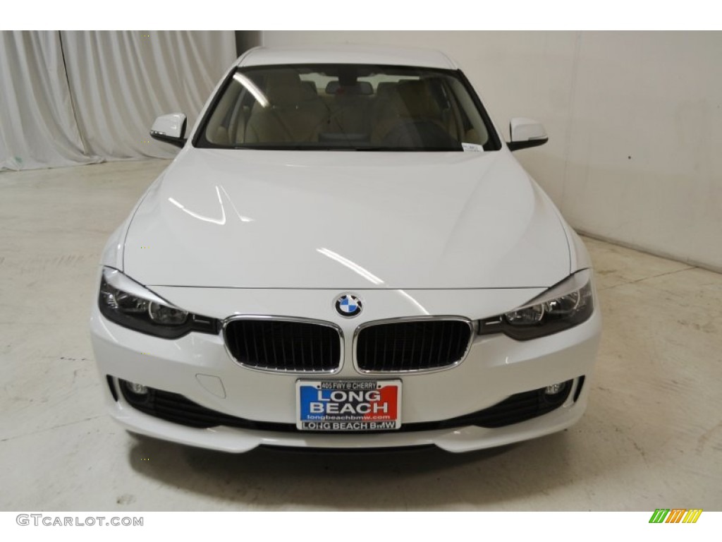 2015 3 Series 320i Sedan - Alpine White / Venetian Beige photo #4