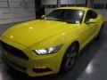 2015 Triple Yellow Tricoat Ford Mustang V6 Coupe  photo #3