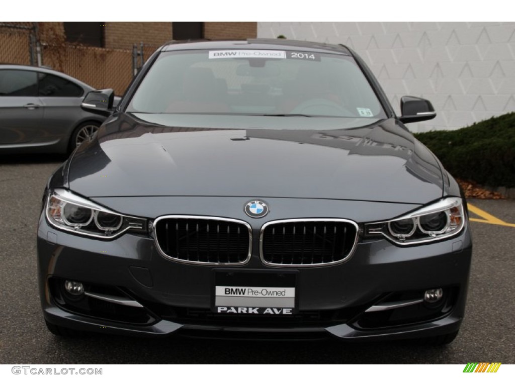 2014 3 Series 335i xDrive Sedan - Mineral Grey Metallic / Coral Red/Black photo #8