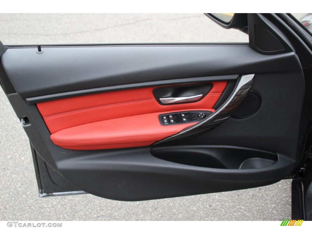 2014 3 Series 335i xDrive Sedan - Mineral Grey Metallic / Coral Red/Black photo #9