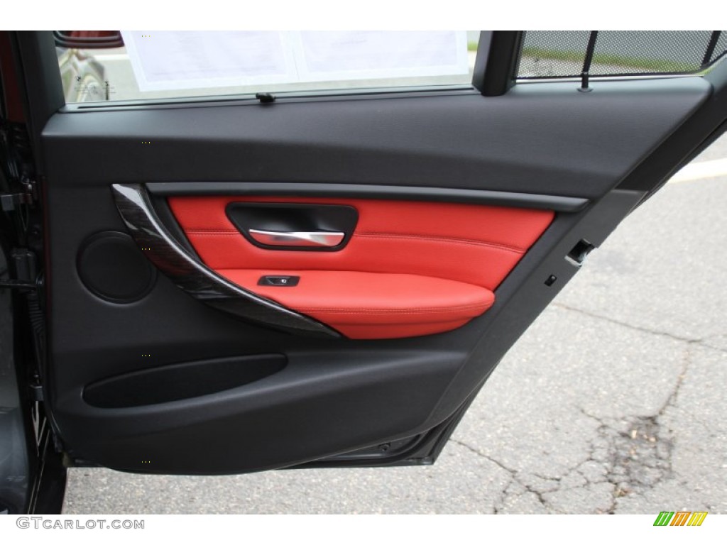 2014 3 Series 335i xDrive Sedan - Mineral Grey Metallic / Coral Red/Black photo #25