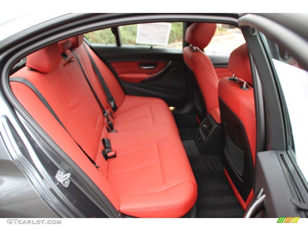2014 3 Series 335i xDrive Sedan - Mineral Grey Metallic / Coral Red/Black photo #26