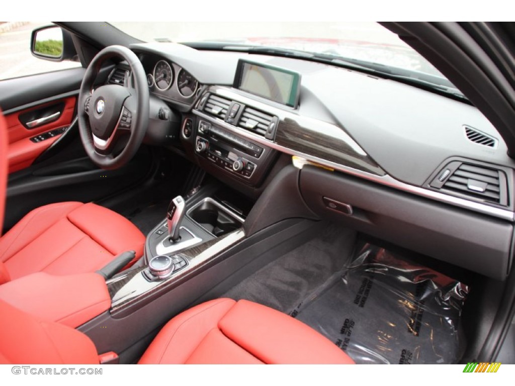 2014 3 Series 335i xDrive Sedan - Mineral Grey Metallic / Coral Red/Black photo #28