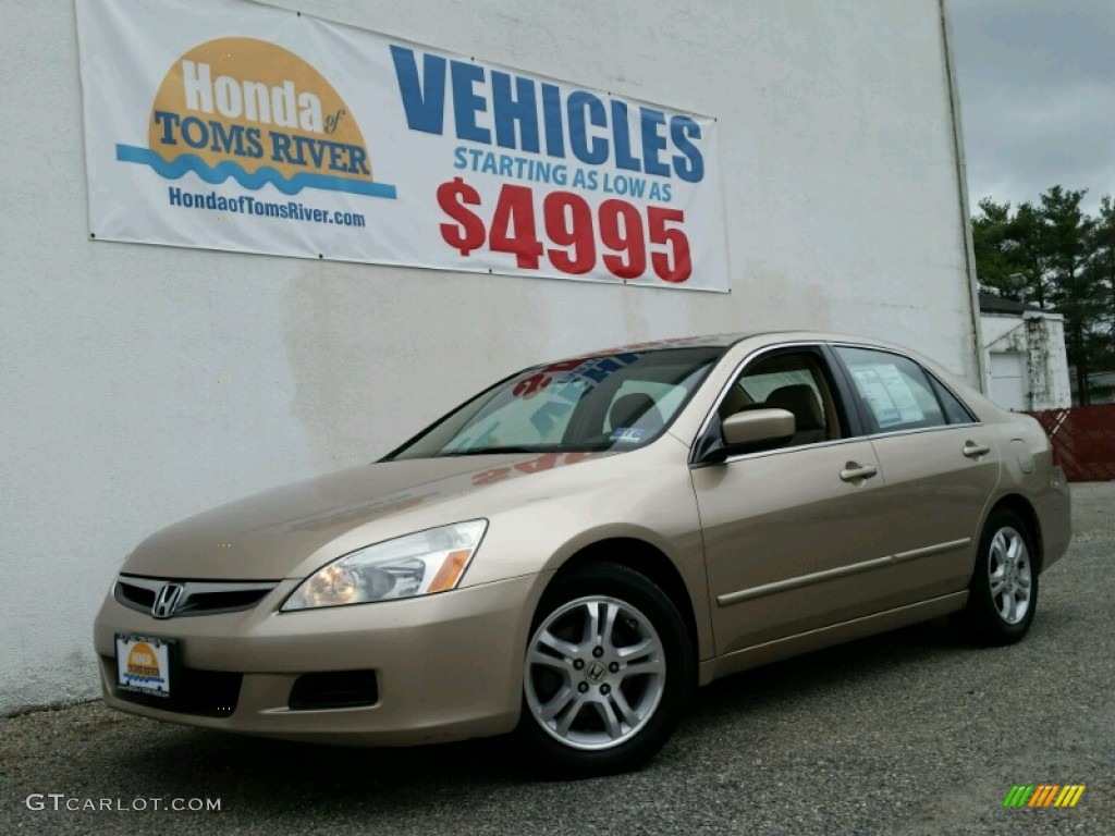 2007 Accord EX Sedan - Desert Mist Metallic / Ivory photo #1