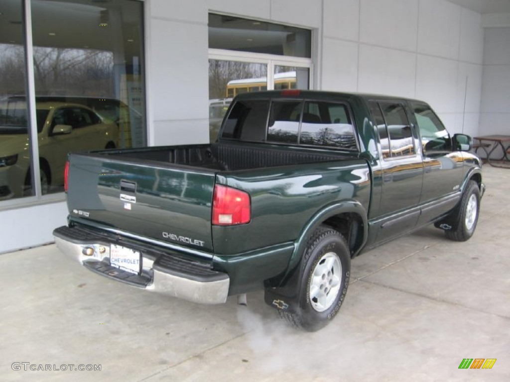 2002 S10 LS Crew Cab 4x4 - Forest Green Metallic / Graphite photo #18