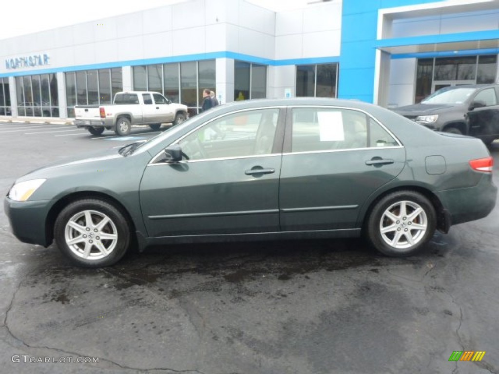 2004 Accord EX V6 Sedan - Deep Green Pearl / Ivory photo #2