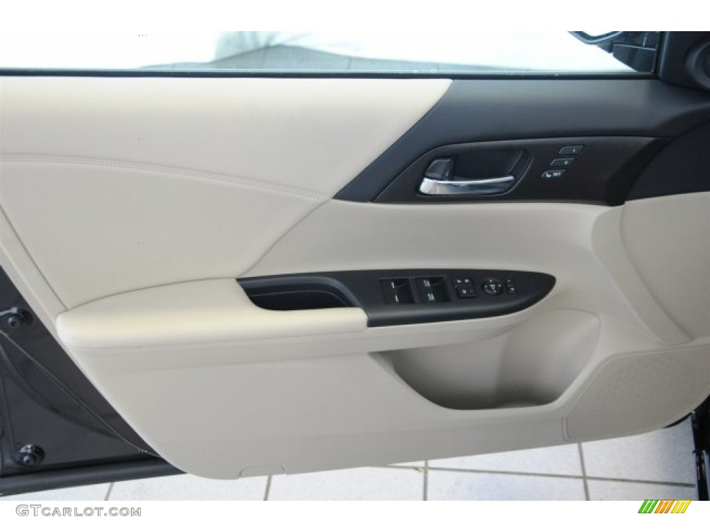 2015 Accord EX-L Sedan - Crystal Black Pearl / Ivory photo #8