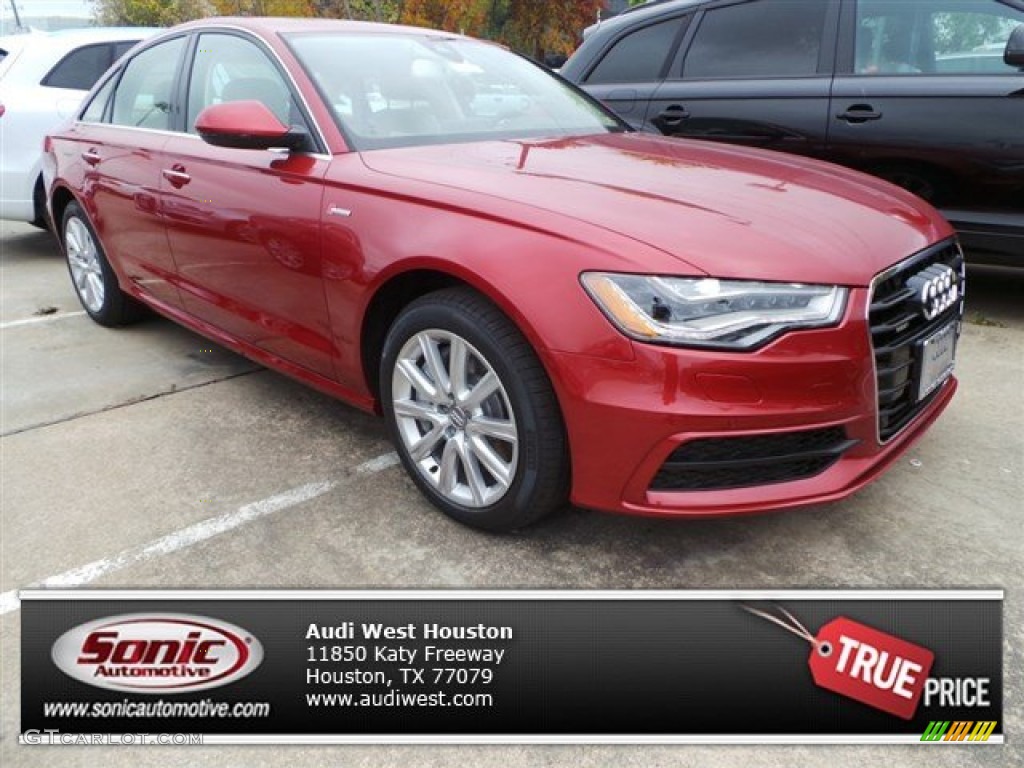 2015 A6 3.0T Prestige quattro Sedan - Garnet Red Pearl / Velvet Beige photo #1