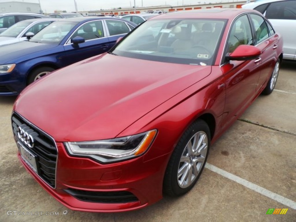 2015 A6 3.0T Prestige quattro Sedan - Garnet Red Pearl / Velvet Beige photo #3