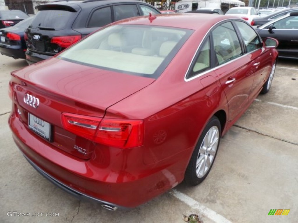 2015 A6 3.0T Prestige quattro Sedan - Garnet Red Pearl / Velvet Beige photo #5