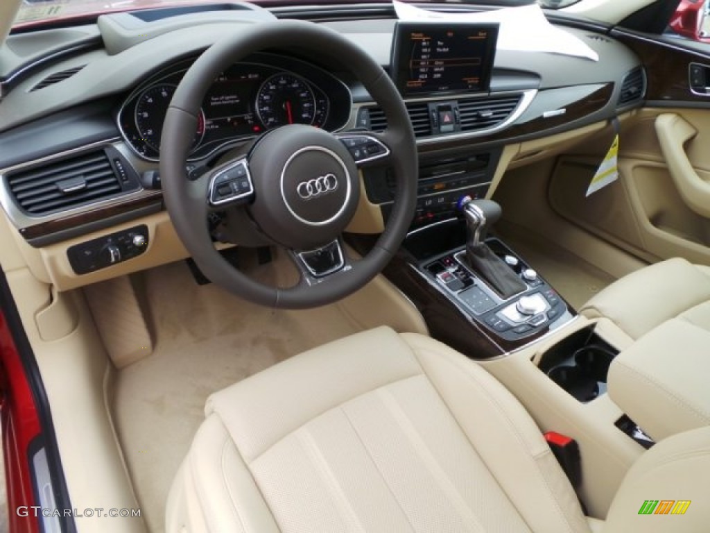 2015 A6 3.0T Prestige quattro Sedan - Garnet Red Pearl / Velvet Beige photo #9