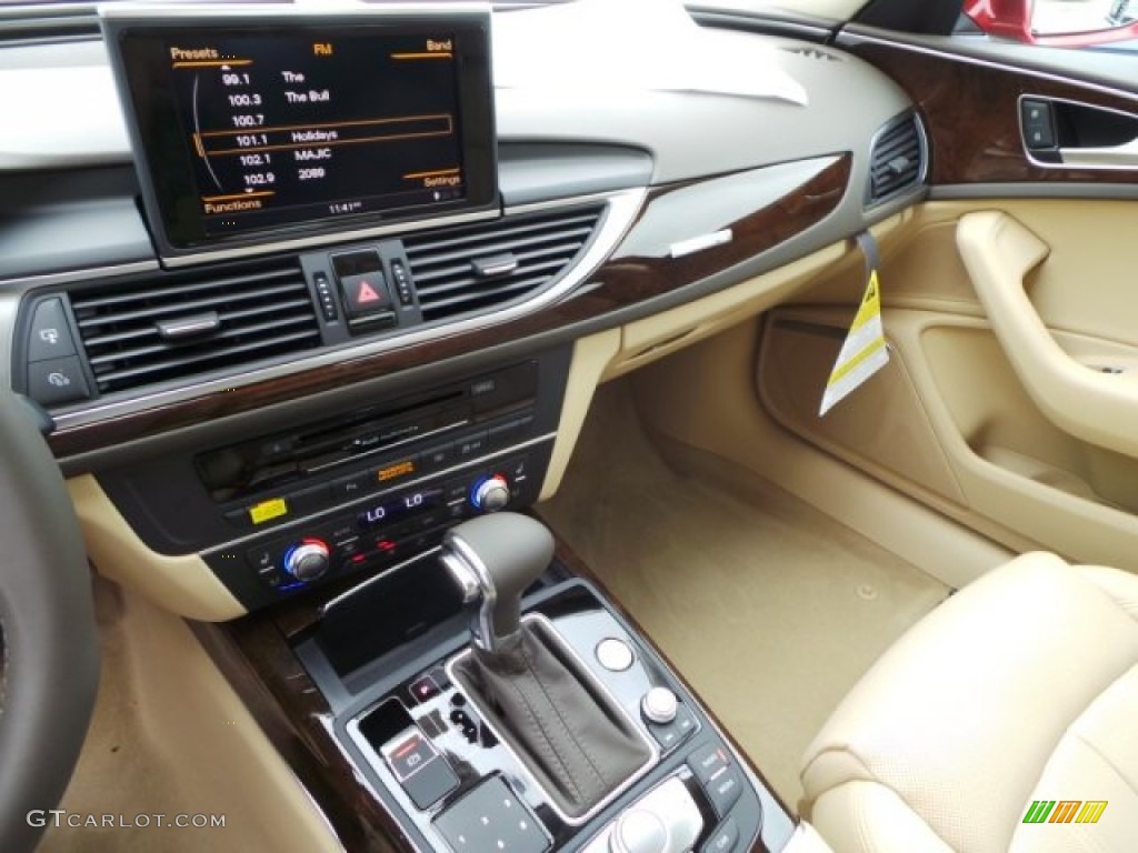 2015 A6 3.0T Prestige quattro Sedan - Garnet Red Pearl / Velvet Beige photo #13