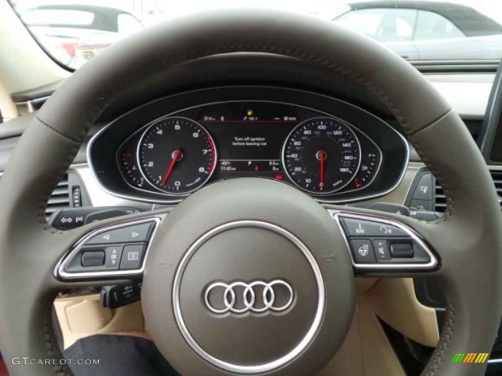 2015 A6 3.0T Prestige quattro Sedan - Garnet Red Pearl / Velvet Beige photo #20