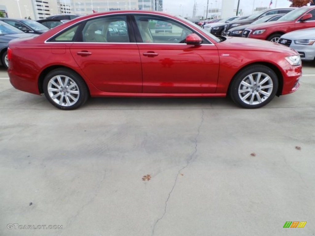 2015 A6 3.0T Prestige quattro Sedan - Garnet Red Pearl / Velvet Beige photo #8