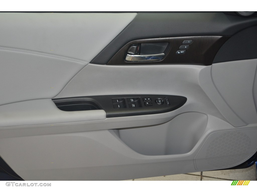 2015 Accord EX-L Sedan - Obsidian Blue Pearl / Gray photo #8