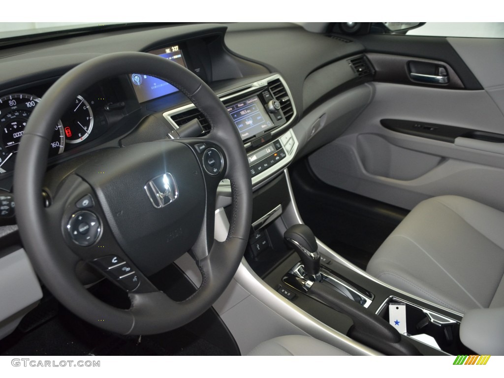 2015 Accord EX-L Sedan - Obsidian Blue Pearl / Gray photo #9