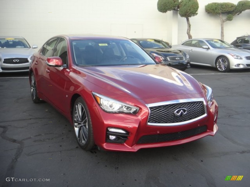Venetian Ruby 2014 Infiniti Q 50S 3.7 Exterior Photo #99692090