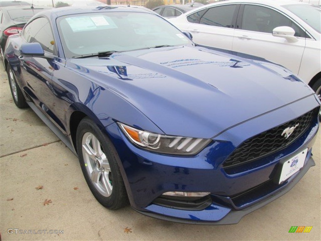 2015 Mustang V6 Coupe - Deep Impact Blue Metallic / Ebony photo #1