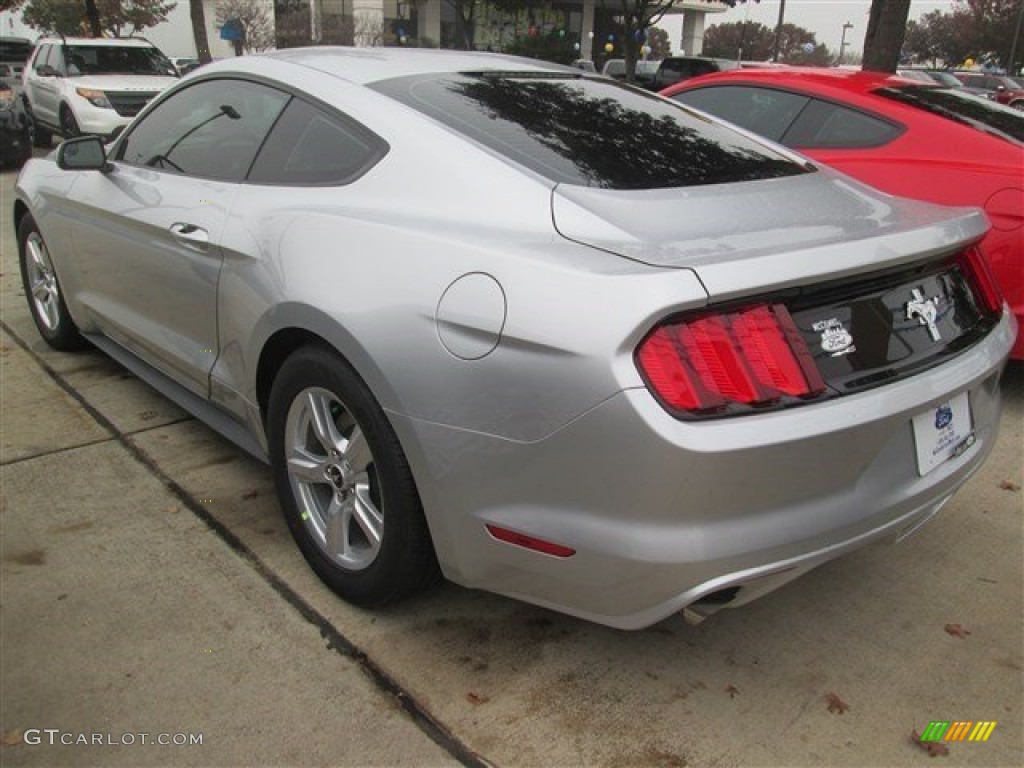 2015 Mustang V6 Coupe - Ingot Silver Metallic / Ebony photo #4