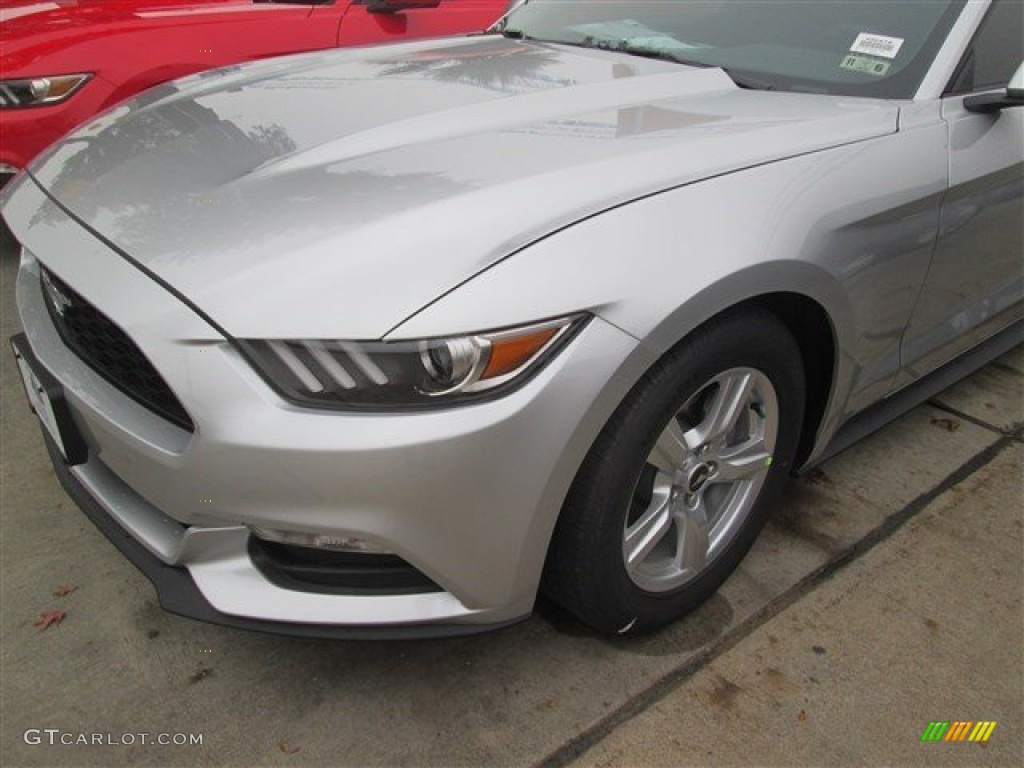 2015 Mustang V6 Coupe - Ingot Silver Metallic / Ebony photo #12