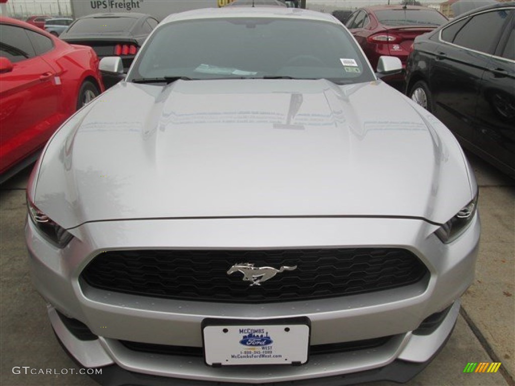 2015 Mustang V6 Coupe - Ingot Silver Metallic / Ebony photo #14