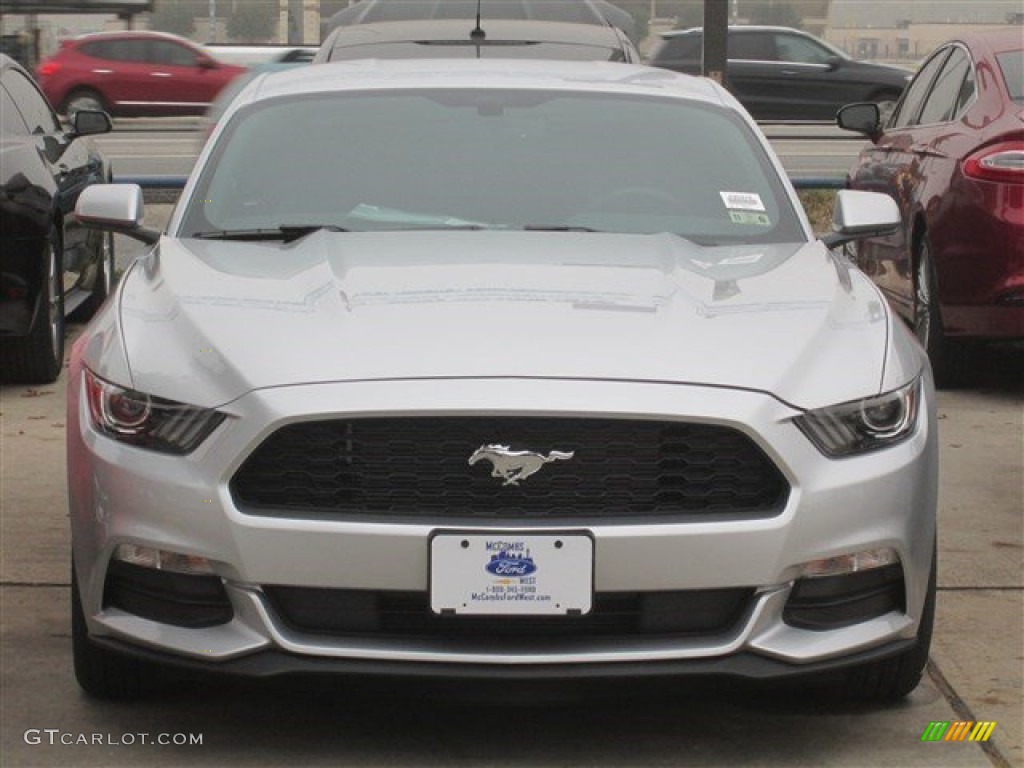 2015 Mustang V6 Coupe - Ingot Silver Metallic / Ebony photo #16