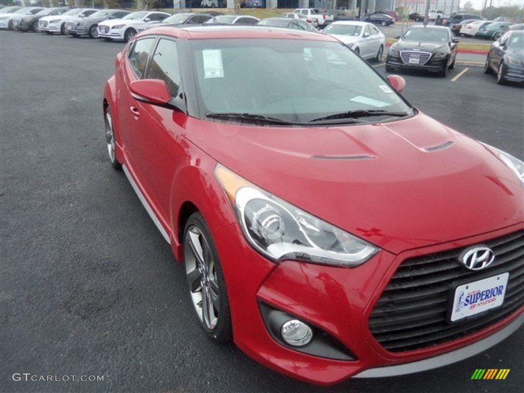 2015 Veloster Turbo - Boston Red / Black photo #1