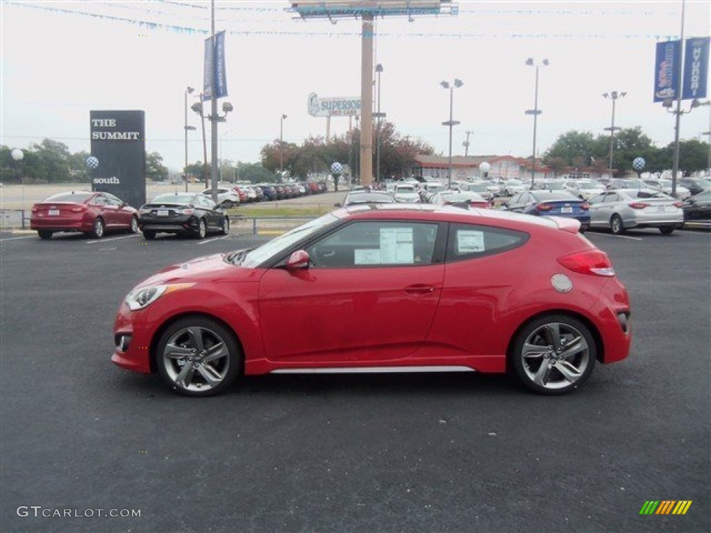 2015 Veloster Turbo - Boston Red / Black photo #4