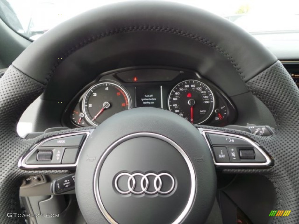 2015 Audi Q5 3.0 TDI Premium Plus quattro Black Steering Wheel Photo #99700859
