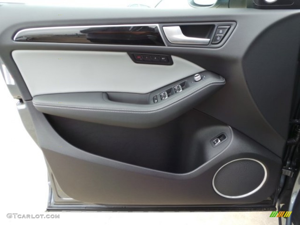 2015 Audi Q5 3.0 TDI Prestige quattro Black/Cloud Gray Door Panel Photo #99701271