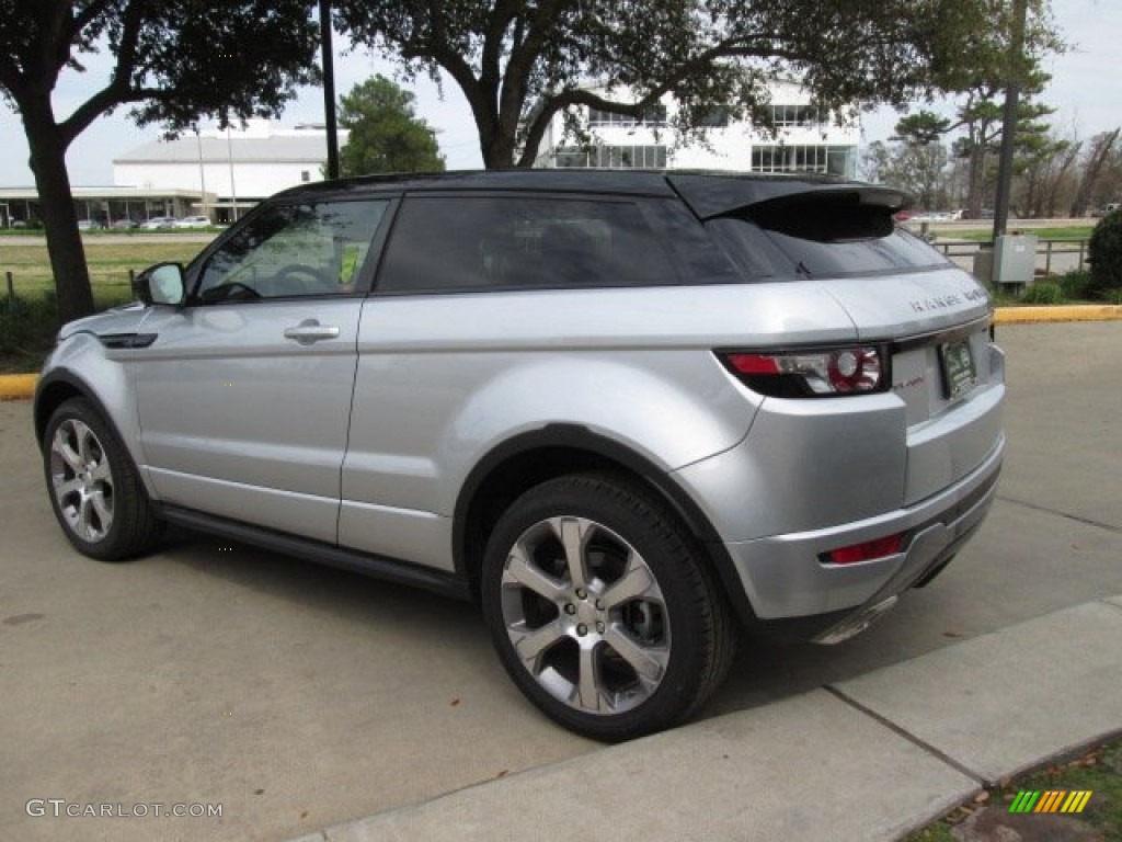 Indus Silver Metallic 2014 Land Rover Range Rover Evoque Coupe Dynamic Exterior Photo #99707039