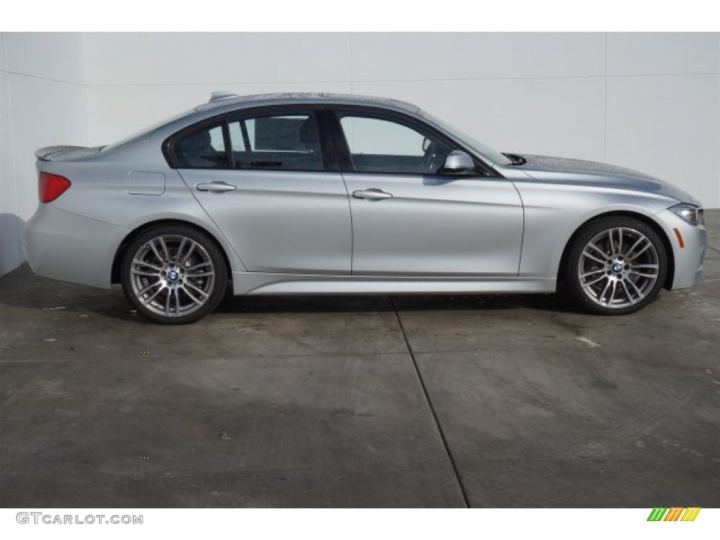 2015 3 Series 335i Sedan - Orion Silver Metallic / Black photo #2