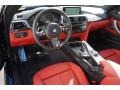 Coral Red/Black Highlight 2015 BMW 4 Series 435i Coupe Interior Color
