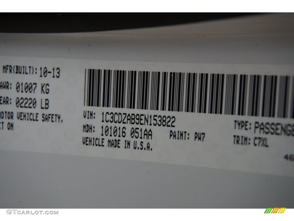 2014 Avenger SE - Bright White / Black/Light Frost Beige photo #9