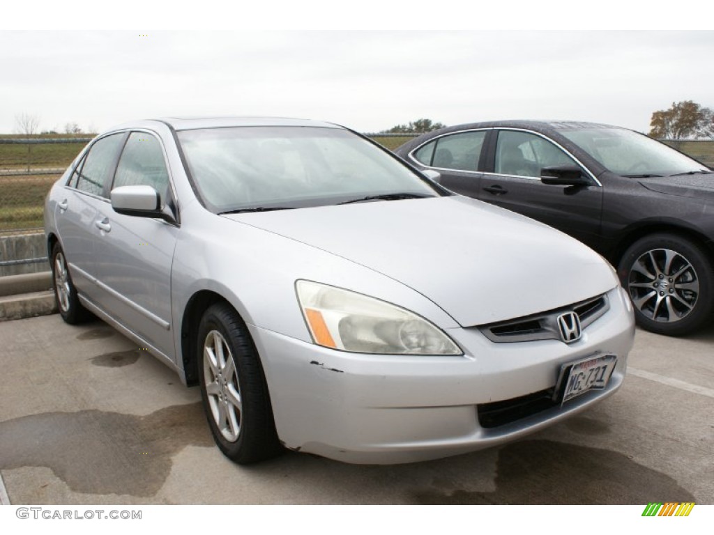 2003 Accord EX V6 Sedan - Satin Silver Metallic / Gray photo #1