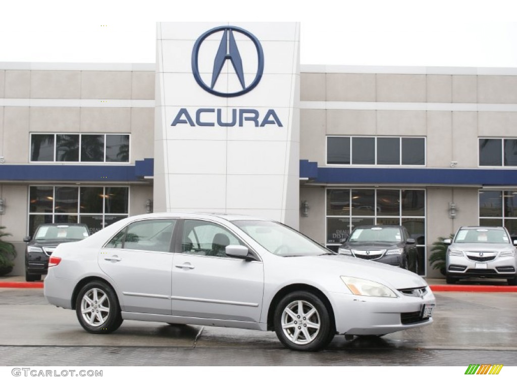 2003 Accord EX V6 Sedan - Satin Silver Metallic / Gray photo #3